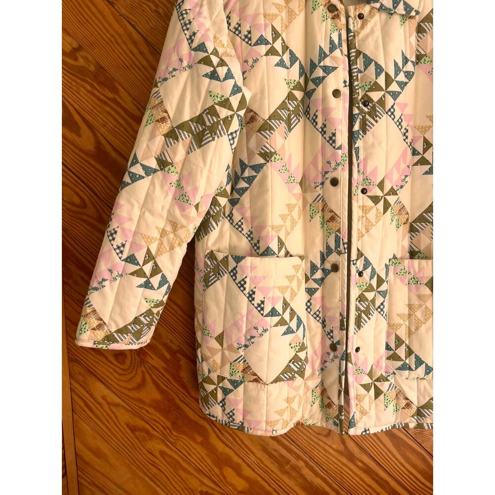 Universal Threads Patchwork Quilted Chore Button-Front Jacket - Picture 3 of 5